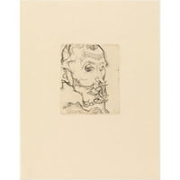 Egon Schiele Crni ukrašeni drveni okviri Double Matted Museum Art Print Naslijed: Portret frank dlake