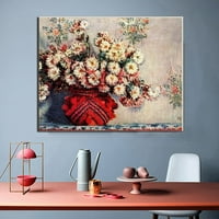 Posteri i printova Spavaća soba Estetska ukrasna zidna umjetno cvijeće u crvenoj vazno platno Ispisuje slike za dnevni boravak Spavaća soba Dekor 16x stil okvira