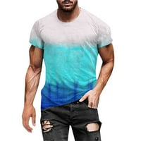 Muški vrhovi muški trendi ljetni dekolte majica 3D tiskani uzorak kratki rukav muški polo majice Muške