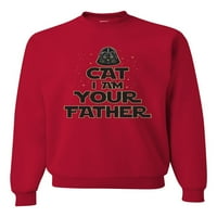 Mačka Ja sam tvoj otac mačka ljubavnica unise grafička dukserica, crvena, srednja