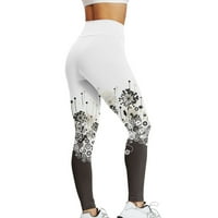 IOPQO ženske hlače Yoga hlače Žene tiskane pantalone pantske tajice Visoko struk vježbanje trčanja Sportska