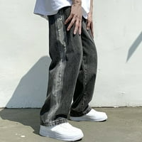 Puwkoer hlače plus veličine Jeans Street Hlacke noge Muške labave široke modne muške hlače Muške modne