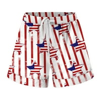 Kratke hlače za žene Ležerne prilike ležerne ljetne kratke hlače Ljetne elastične kratke hlače džepove, crveni XL