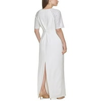 Calvin Klein Ženska haljina ukrašena kopta začepljenog čvorova bijela veličina 16