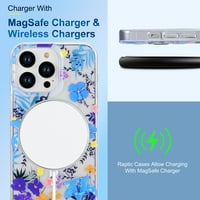 Dteck Magsafe kompatibilni iPhone Pro Cleas Crystal Clear Clower natrag Magnetni poklopac Mekani TPU