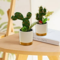 Umjetne postrojenja Fule sa loncima umjetne sočne biljke lažni kaktus ukrasni