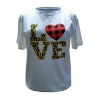 Valentinovo ljubavna pisma Mekani tiskani majica kratkih rukava Top bluze