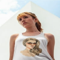 Djevojka u sunčanim naočalama Dizajnerske cisterne žene -image by shutterstock, žensko malo