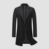 Fatuov jakne za muškarce moda s dugim rukavima iz $ vunenih zimskih crnih jakna