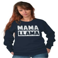 Funny mama Llama majke Dan Pull Women Crewneck dukserice Brisco Brends L