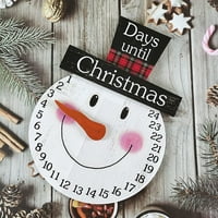 Wollično drveni božićni kalendar Xmas Brountdown Privjesak za kalendar za odmor Craft Home HomeWarming