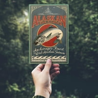 Anchorage, Aljaska, Vintage znak sa lososom