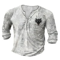 Abtel Men T majice 3D Print Tops Ležerne prilike Majica Men's Regular Fit Club Basic Tee Black 4XL