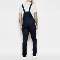 Cofeemo Muški traper Moda Solid Color Multi-džepovi Suspender hlače Hlače Hlače kauzalne labave kombinezone
