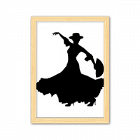 Performanse plesač plesača Dekorativni drveni slikanje Naslovnica Dekoracija Frame slike A4