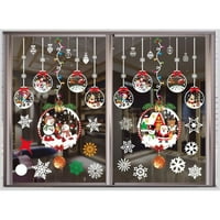 Božićni elementi, novi božićni ukrasi, boja božićne prozore naljepnice, prozorski dresing, bešavne naljepnice