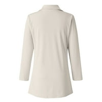 SouighXZC odijelo za žene dugih rukava gornji odjeća radna kancelarija Blazer jakna Otvorena prednje