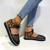 Giligiliso sandale Ženske cipele Casual okruglog prstiju modni gležnjače Leopard Ispis reza