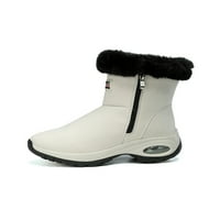 Daeful Womens Winter Winter Srednja teletska cipela Platform cipele snijega Ležerne prilike plišane