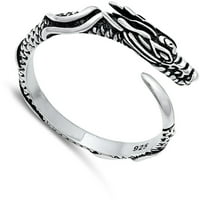 Veleprodajni prsten kineskog nebeskog zmaja. Sterling Silver Band nakit ženski muški unise veličine