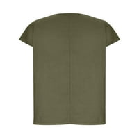 Žene TUNIC T majica Tees Ljetni modni kratki rukav Želježi vrhove čvrste boje Ters Trendy odjeća posada