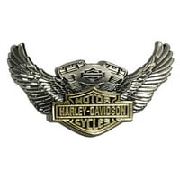 Harley-Davidson 1. in. Bar i štit krilati motorni pin, antička završnica 8009281, Harley Davidson