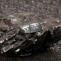 Xinqinghao Europska i američka retro stil lično modni prsten za oči srebro 7