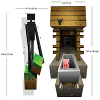 MINECRAFT znak 3D vinil naljepnica zid cling grafic mineshaft & endermana stvorenja svinjski kostur šišmiša za višekratnu upotrebu Mojang Minecraft Video igre Merchandise Kolekcionari
