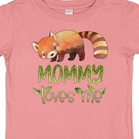 Inktastična mama voli me slatka crvena panda poklon baby boy ili baby girl majica