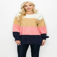Dressbarbarn Ženski multi skyla colorblock džemper pulover - XL