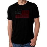 Muška premium Blend Word Art Majica - USA zastava
