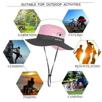 Žene Muškarci Ponytail UV Zaštita Sunca Šeši Pakirajte široku podlogu Boonie Cap za ribolov planinarenje