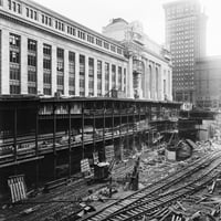 Grand Central Station. Nconstruktura na Grand Central Station u New Yorku. Fotografija, C1908. Poster