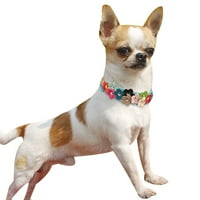 Jpetyy cvijet slatka kožna kožna ogrlica za kućne ljubimce ogrlice za male srednjeg pse Chihuahua