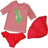 Carter's Baby Mali djevojka kupaći kostim, osip, šešir, narandžasta