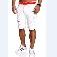 Inevenn muški teretni kratki teretni džepovi pantalone s ravnim prednjim uništenim trapericama