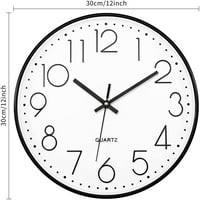 Tihi ukrasni zidni sat Nekrasni klasični digitalni sat baterijski rund koji se može čitati školski sat