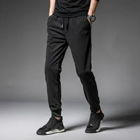 Labakihah teretni pantalone za muškarce modni muški džepni džepni šumski sportovi Casual Beam noge hlače crni xxl