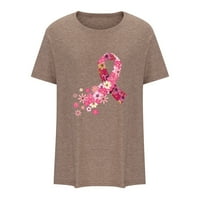 Fanxing Ženske borbene majice s kratkim rukavima ružičaste košulje Grafički karcinom karcinosa Fall Tee Tops S, M, L, XL, XXL, XXXL
