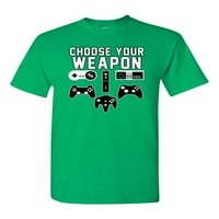 Odaberite svoje oružje Gamer Console Gamer Funny DT odrasli majica Tee
