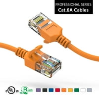 7ft CAT6A UTP Slim Ethernet mrežom pokrenuta kabl 28AWG Orange, Pack