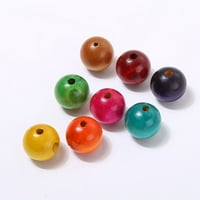 Obojene drvene perle okrugle perle DIY CRAFT perle Creative DIY nakit za nakit za kućnu djecu