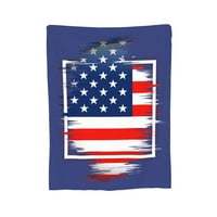 USA Blue Stars Flag uzorak bacajte pokrivač, lagana ugodna meko baca za kauč, 80 x60 bacajte pokrivače za krevet