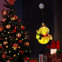 Lulshou Božićni ukrasi, božićno prozor za viseće svjetla, toplo svijetlo božićno prozori za usisavanje čaše lampica LED