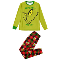 Porodična božićna pidžama postavljena božićne veličine ispisa za djecu za odrasle-djecu-baby-ljubimac