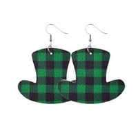 St. Patricks Minđuše irski Geometrijski zeleni šešir karnevalski minđuše naušnice za žene