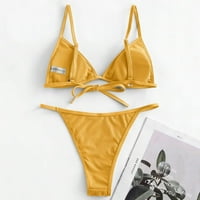 Aaiyomet ženski bikini kupaći komisiot set ženski kupaći kostimi push up print brazilski kupaći kostimi