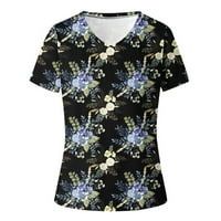 Olyvenn ženske majice Plus veličine Tunički čipkasti vrhovi klasični lijepi cvjetni vrhovi V izrez Lagana