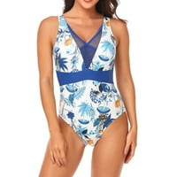 Binmer Women Ljetni kupaći kostimi sa podlogom prsa bez podzemnog čvrstog V jednodijelnog kupaćih kostima