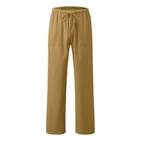 LisingTool posteljine pantalone Žene Ležerne prilike u boji labavi džepovi Elastični pojas struk hlače